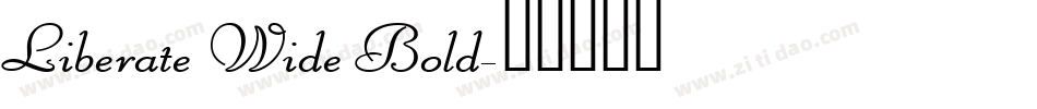 Liberate Wide Bold字体转换